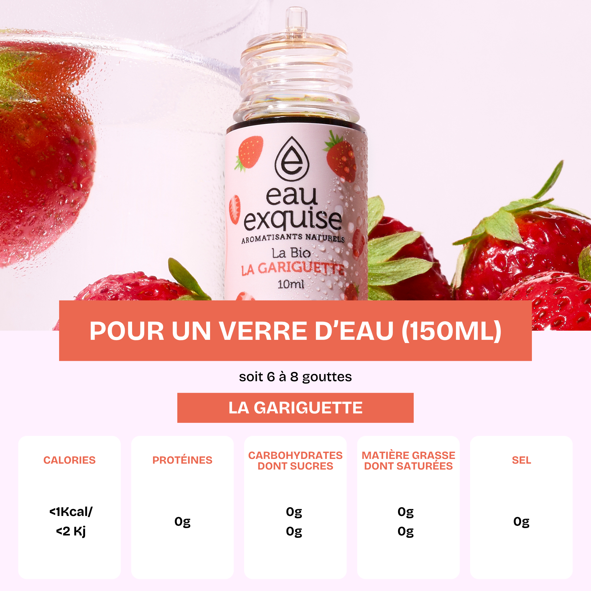 La Gariguette Natural Flavoring with Organic Strawberry eau-exquise La Gariguette Natural Flavoring with Organic Strawberry eau-exquise