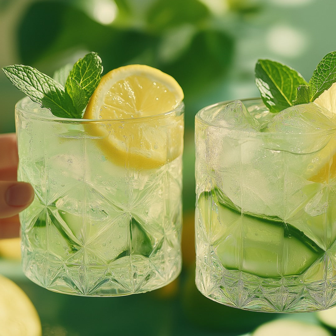 Lemonad med gurka och mynta Lemonad med gurka och mynta